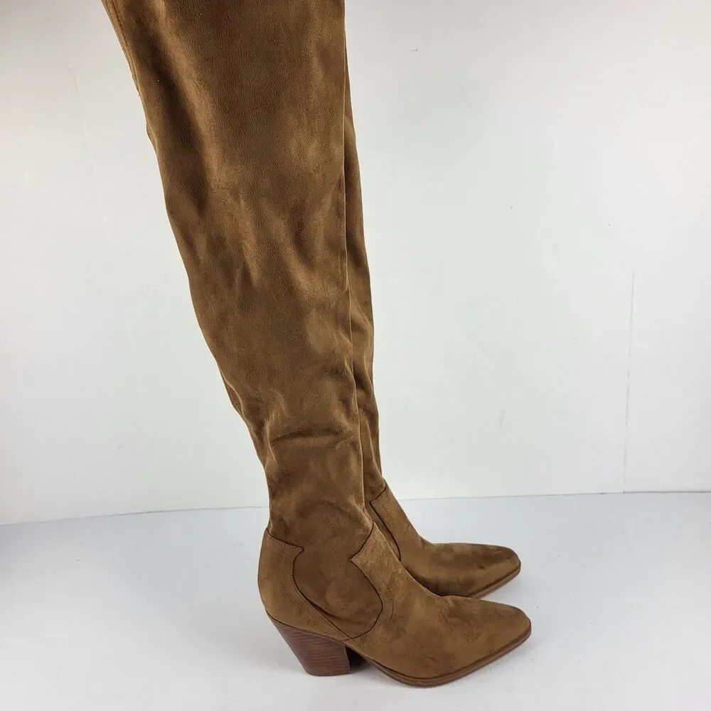 Marc Fisher ltd  Gwyneth Women's over the knee Tall Brown Boot Size 7.5M